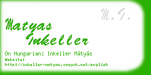 matyas inkeller business card