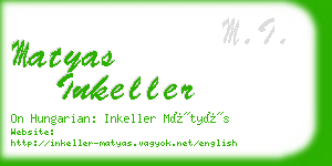 matyas inkeller business card